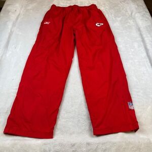 Reebok NFL Kansas City Chiefs Red Windbreaker Track Pants Mens 2XL vntage